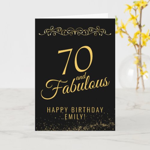 Elegant 70 and Fabulous Ornament 70th Birthday