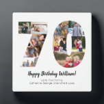 Elegant 70 Number Photo Collage Custom Greeting Plaque<br><div class="desc">Display your favorite pictures into a number collage! Makes a perfect anniversary or birthday present for a loved one.
Photography © Storytree Studios,  Stanford,  CA</div>