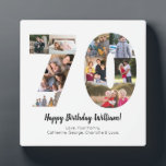 Elegant 70 Number Photo Collage Custom Greeting Plaque<br><div class="desc">Display your favorite pictures into a number collage! Makes a perfect anniversary or birthday present for a loved one.
Photography © Storytree Studios,  Stanford,  CA</div>