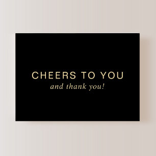 Elegant 70th Birthday Black Gold Thank You Card