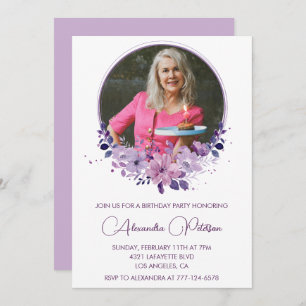 Elegant 70th birthday invitation Photo Elegant