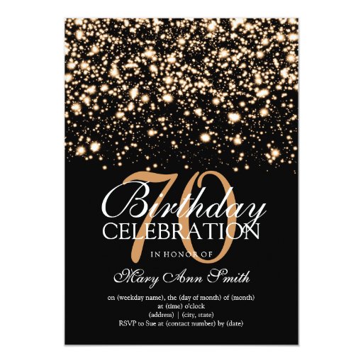 Elegant 70Th Birthday Invitations 3