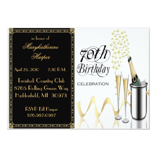 Elegant 70Th Birthday Invitations 10