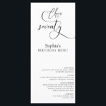 Elegant 70th Birthday Party Menu<br><div class="desc">Elegant 70th Birthday Party Menu.</div>