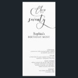 Elegant 70th Birthday Party Menu<br><div class="desc">Elegant 70th Birthday Party Menu.</div>