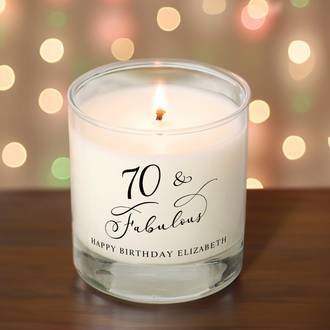 Elegant 70th Birthday Party Scented Candle (Creator Uploaded)