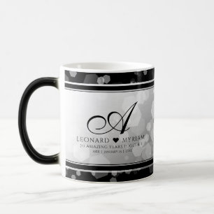 Elegant 70th Platinum Wedding Anniversary Color Morph Mug