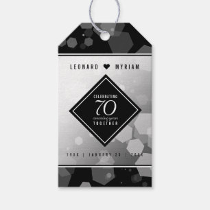 Elegant 70th Platinum Wedding Anniversary Gift Tags