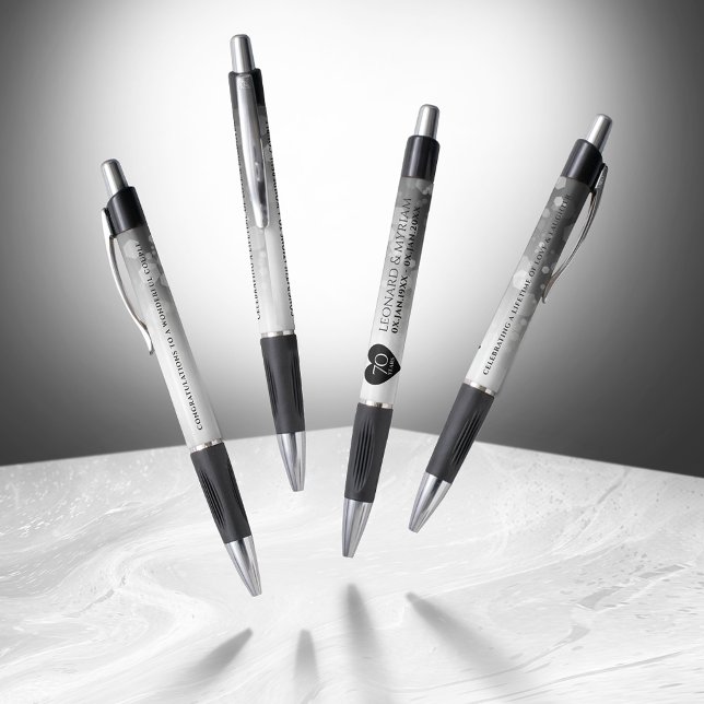 Elegant 70th Platinum Wedding Anniversary Pen (Elegant 70th Platinum Wedding Anniversary Dancing Pens Cover Photo)