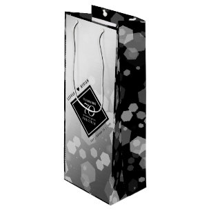 Elegant 70th Platinum Wedding Anniversary Wine Gift Bag