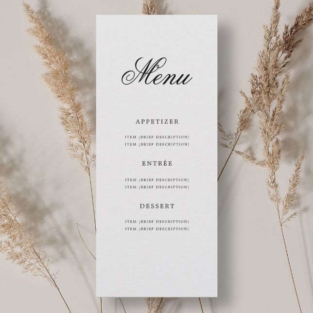 Elegant 70th Seventy Birthday Party Menu  Invitation (Elegant 70th Seventy Birthday Party Menu Invitation)
