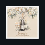 Elegant 70th Surprise Birthday Party Napkins<br><div class="desc">Elegant surprise 70th birthday party napkins,  featuring watercolor balloons,  blush pink,  cream florals and a scattering of faux gold confetti. Customize for any age.</div>