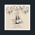 Elegant 70th Surprise Birthday Party Napkins<br><div class="desc">Elegant surprise 70th birthday party napkins,  featuring watercolor balloons,  blush pink,  cream florals and a scattering of faux gold confetti. Customize for any age.</div>