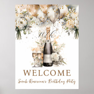 Elegant 70th Surprise Birthday Party Poster