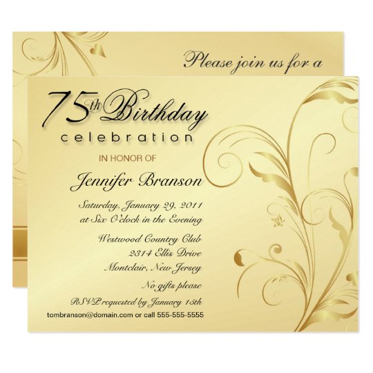 elegant 75th birthday surprise