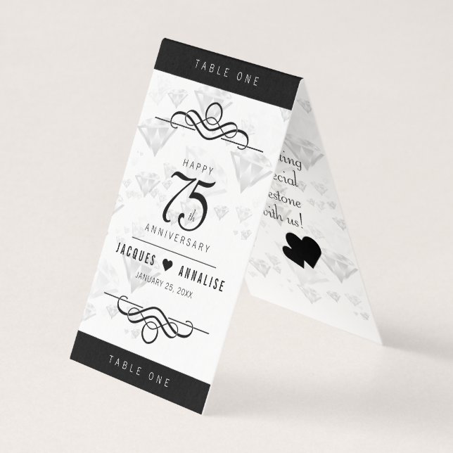 Elegant 75th Diamond Wedding Anniversary (Front)