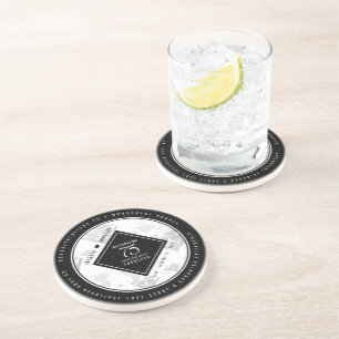 Elegant 75th Diamond Wedding Anniversary Coaster