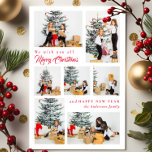 Elegant 7 Photo collage Merry Christmas Holiday Card<br><div class="desc">Celebrate the season in style with our Modern Festive Seven Photo Collage Christmas Holiday Card. This beautifully designed card features seven of your favorite photos, arranged in a clean and contemporary layout. Paired with elegant script, it brings a touch of sophistication to your holiday greetings. Perfect for sharing memorable moments...</div>