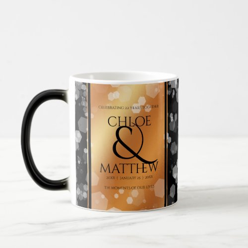 Elegant 7th 22nd 49th Copper Wedding Anniversary Magic Mug