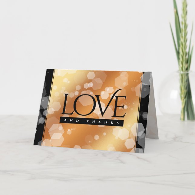 Elegant 7th 22nd 49th Copper Wedding Anniversary Thank You Card (Front)