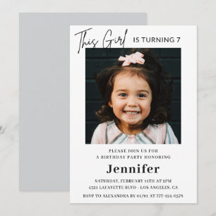 Elegant 7th birthday invitations Photo Modern