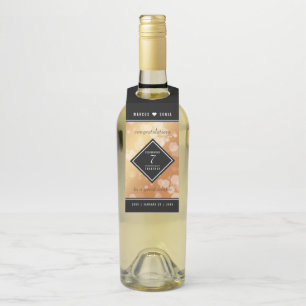 Elegant 7th Copper Wedding Anniversary Bottle Hanger Tag