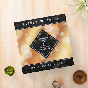 Elegant 7th Copper Wedding Anniversary Celebration 3 Ring Binder