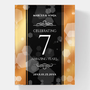 Elegant 7th Copper Wedding Anniversary Celebration Paperweight