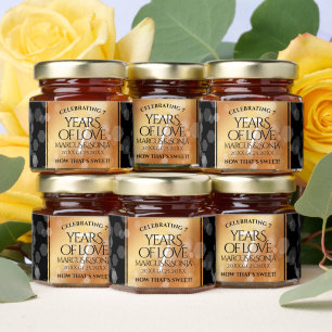 Elegant 7th Copper Wedding Anniversary Honey Jar Favors