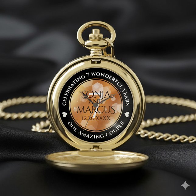 Elegant 7th Copper Wedding Anniversary Pocket Watch (Elegant 7th Copper Wedding Anniversary Pocket Watch Cover Photo)