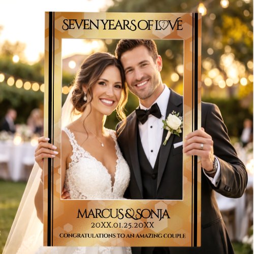 Elegant 7th Copper Wedding Anniversary Selfie Frame