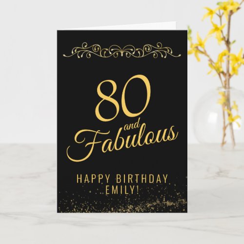 Elegant 80 and Fabulous Ornament 80th Birthday