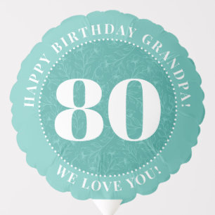 Elegant 80th Birthday Balloon