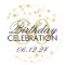 Elegant 80th Birthday Gold Foil Glitter Lights