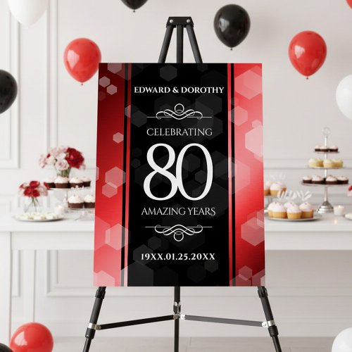 Elegant 80th Ruby Wedding Anniversary Celebration