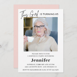Elegant 85th birthday invitations Photo Modern