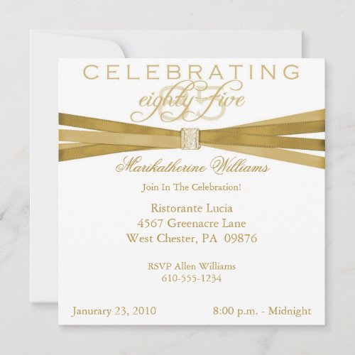 Elegant 85th Birthday Party Invitations