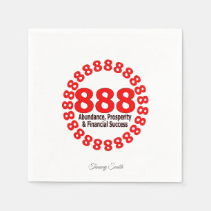 Elegant 888 Angel Number Paper Napkins