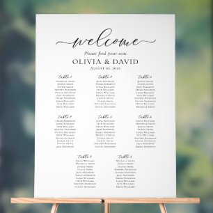 Elegant 8 Tables Welcome Acrylic Seating Chart