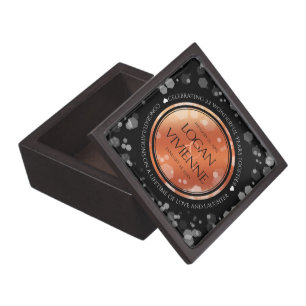 Elegant 8th 32nd Bronze Wedding Anniversary Gift Box