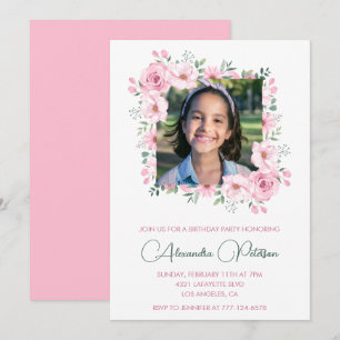 Elegant 8th birthday invitations Photo Boho