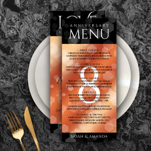 Elegant 8th Bronze Wedding Anniversary Celebration Menu