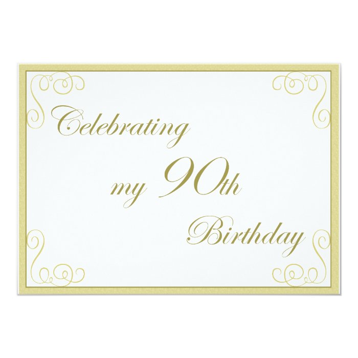 Elegant 90th Birthday Party Invitation Zazzle