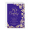Elegant 90th Birthday Purple Gold Roses