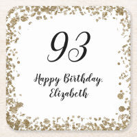 Elegant 93rd Birthday With Gold Sequins