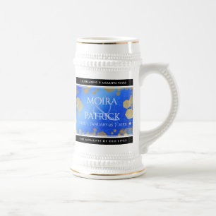 Elegant 9th Lapis Lazuli Wedding Anniversary Beer Stein
