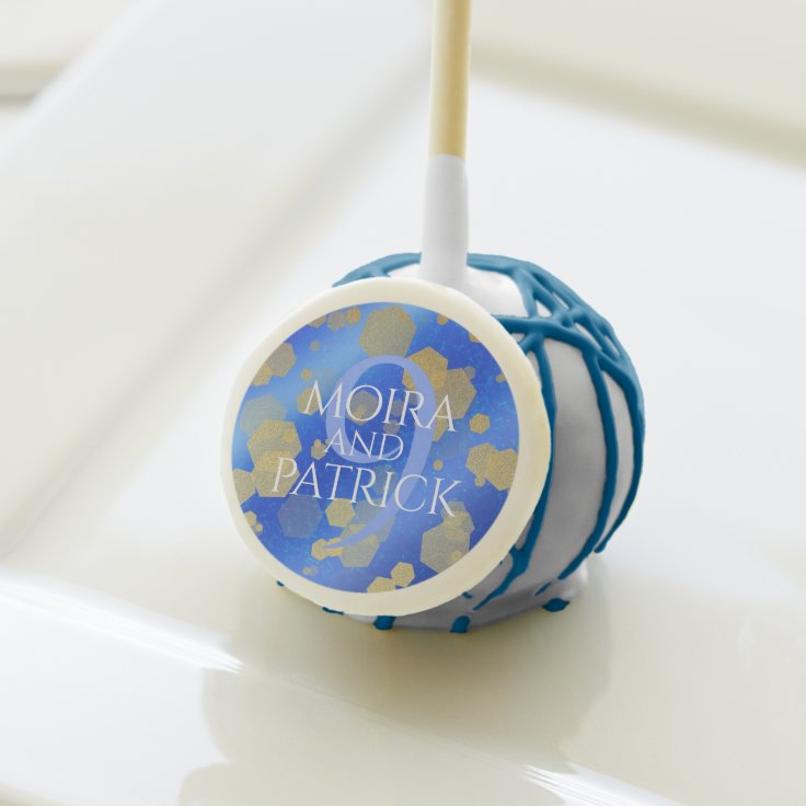 Elegant 9th Lapis Lazuli Wedding Anniversary Cake Pops | Zazzle