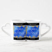 Elegant 9th Lapis Lazuli Wedding Anniversary Coffee Mug Set (Back Nesting)