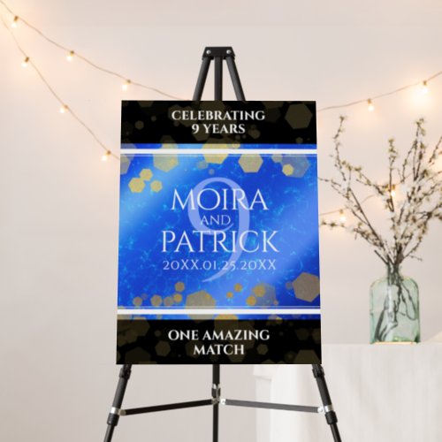 Elegant 9th Lapis Lazuli Wedding Anniversary Foam Board