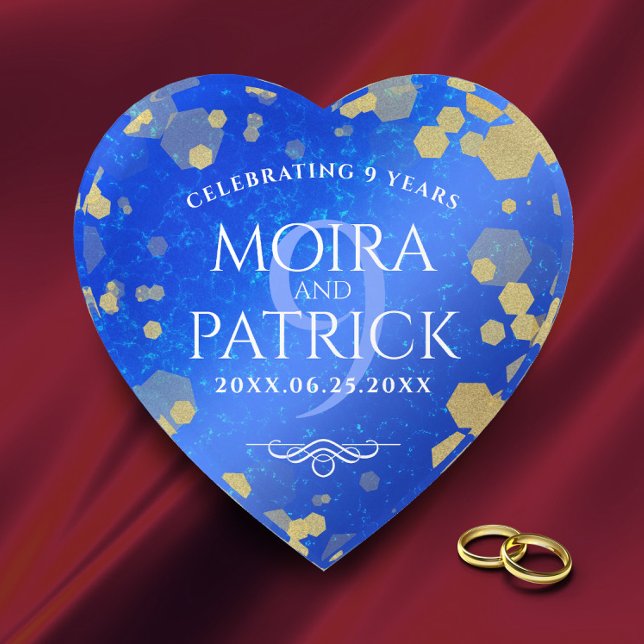 Elegant 9th Lapis Lazuli Wedding Anniversary Paperweight (Creator Uploaded)